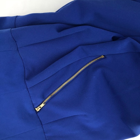 Topshop Royal Blue Strapless Jumpsuit Size 4 - Picture 5 of 7